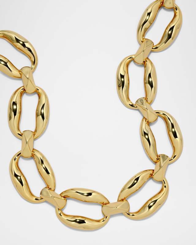 Molten Gold Link Necklace
